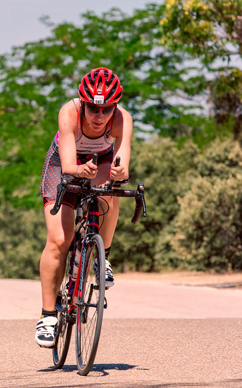 Club 3d triatlon en el triatlon villa de madrid Sara Fernandez