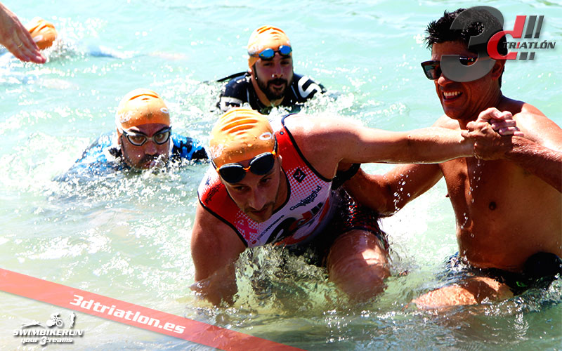 Resultados y fotos del club 3d triatlon madrid en el acuatlon dani molina
