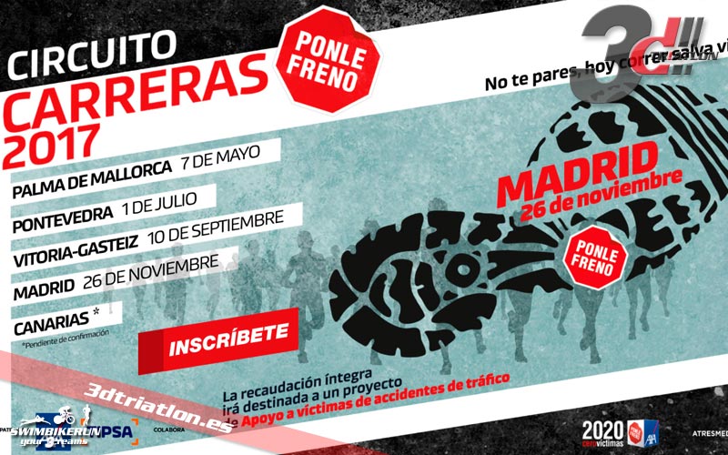 resultados de los atletas del club 3d triatlon madrid en la carrera ponle freno madrid 2017