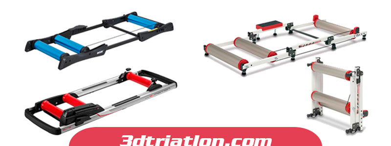entrenamiento de triatlón con rodillo de tres cilindros