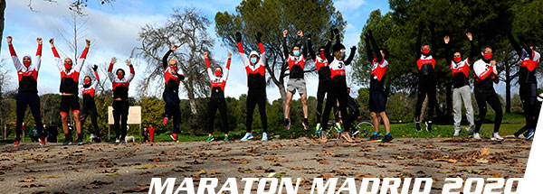 fotos maratón Madrid 2020 Club 3d Triatlón Madrid